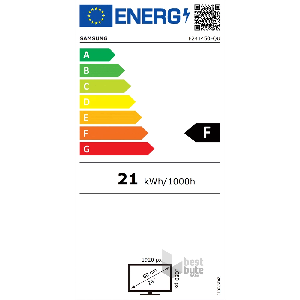 Samsung 23,8" F24T450FQU FHD IPS HDMI/DP/USB fekete LED monitor
