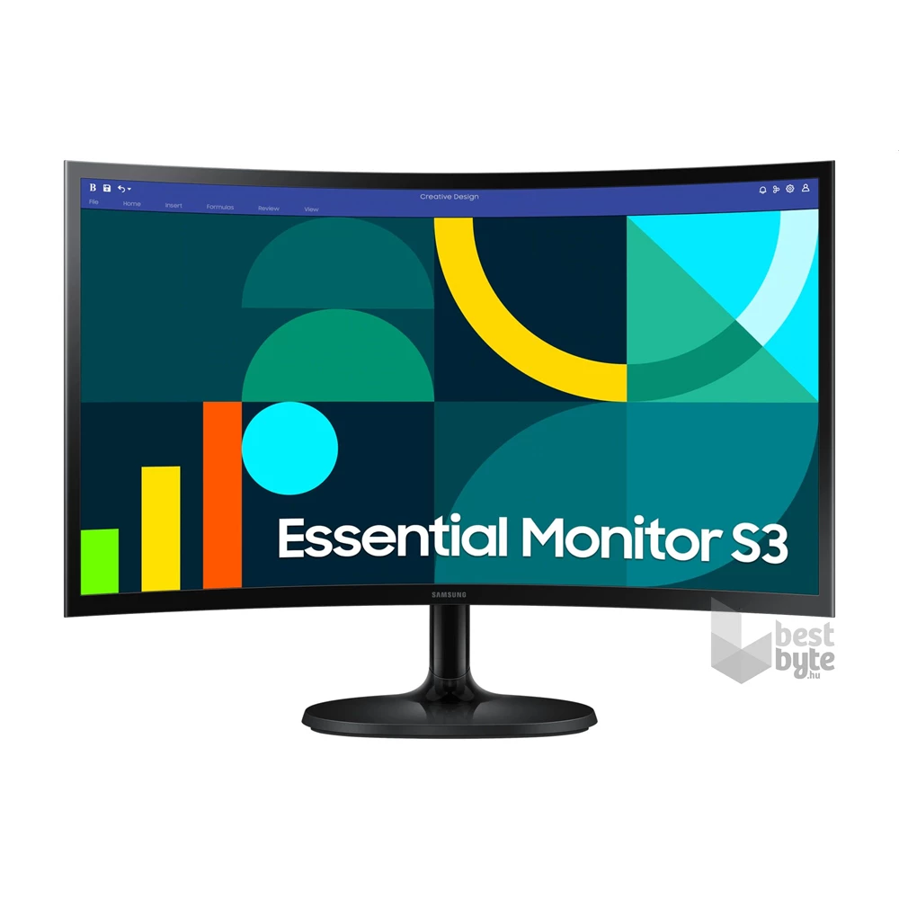Samsung 24" LS24D360GAUXEN Essential S3 S36C FHD VA VGA/HDMI ívelt monitor