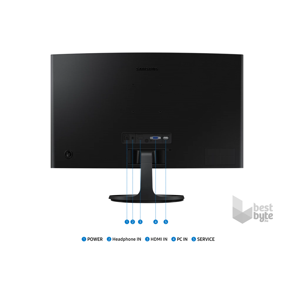 Samsung 24" LS24D360GAUXEN Essential S3 S36C FHD VA VGA/HDMI ívelt monitor