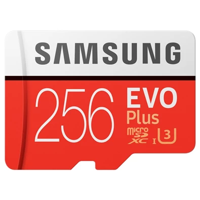 Samsung 256GB SD micro EVO Plus (SDXC Class10) (MB-MC256HA/EU) memóriakártya adapterrel