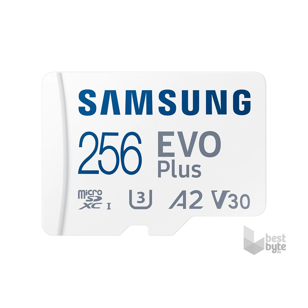 Samsung 256GB SD micro EVO Plus (SDXC Class10 UHS-I) (MB-MC256SA/EU) memóriakártya adapterrel