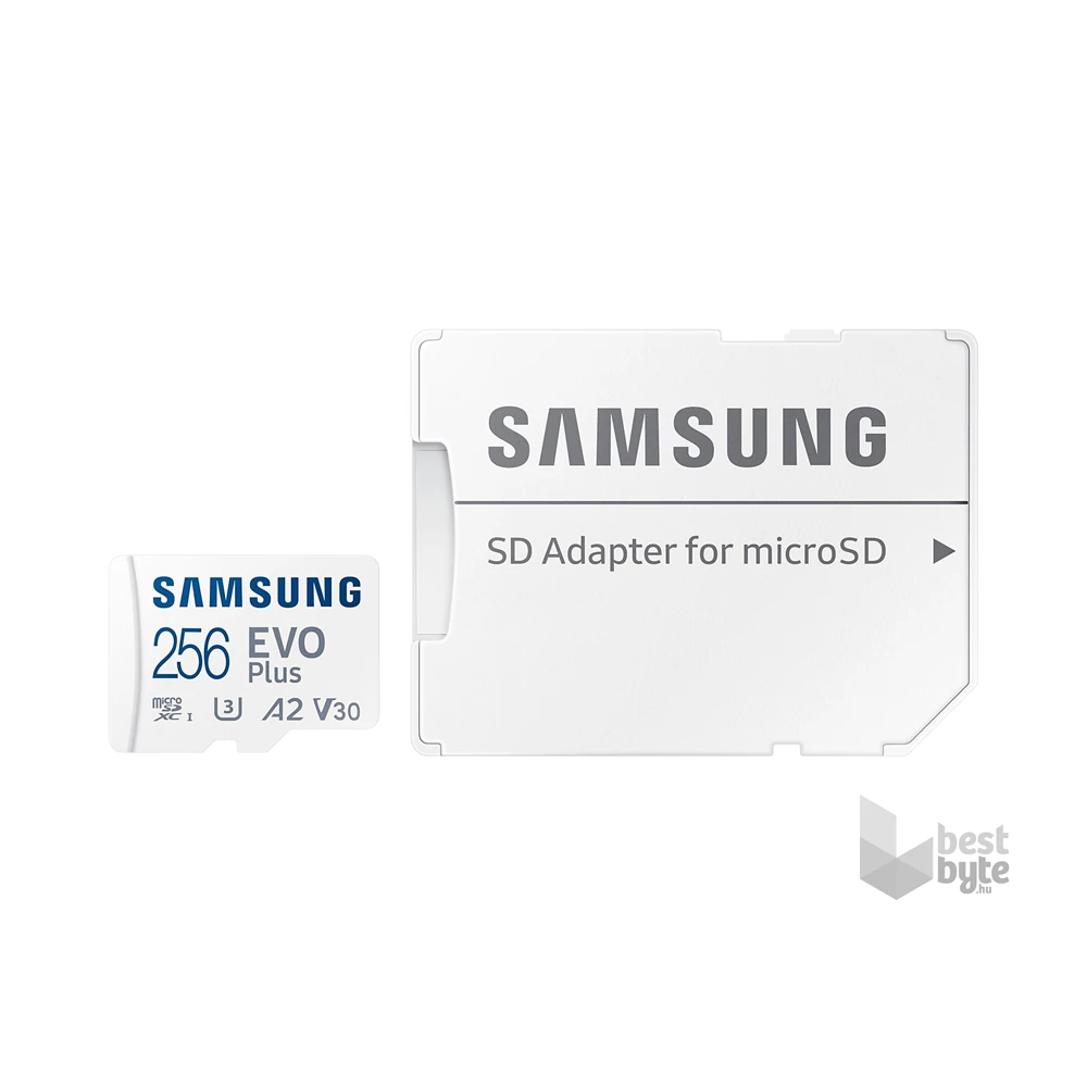 Samsung 256GB SD micro EVO Plus (SDXC Class10 UHS-I) (MB-MC256SA/EU) memóriakártya adapterrel