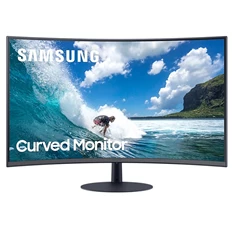 Samsung 27" C27T550FDR LED HDMI Display port ívelt kijelzős kékes sötétszürke monitor