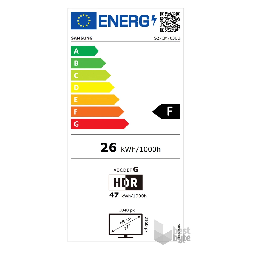 Samsung 27" LS27CM703UUXDU UHD VA HDMI/USB/USB-C/WiFi/Bluetooth Smart monitor