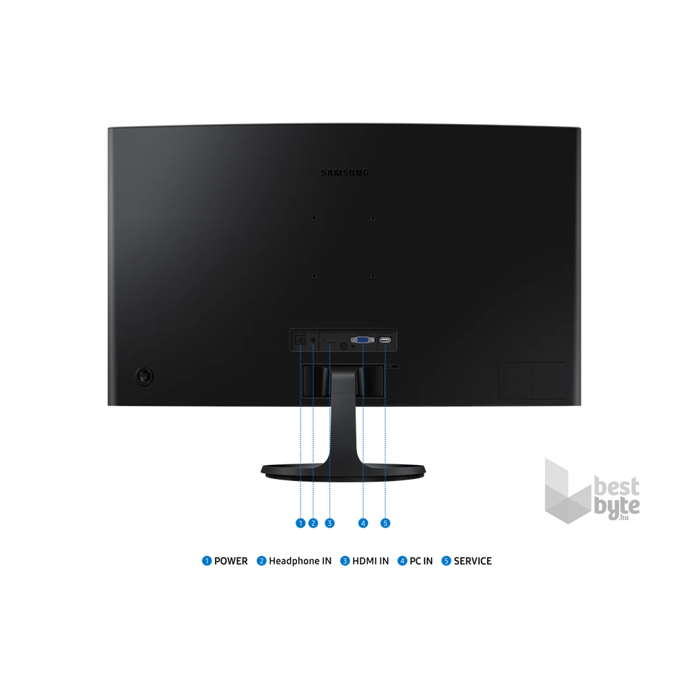 Samsung 27" LS27D360GAUXEN FHD VA 100Hz VGA/HDMI ívelt monitor