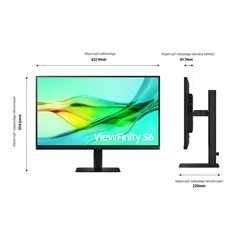 Samsung 27" LS27D600UAUXEN ViewFinity S6 S60UD QHD IPS DP/HDMI/USB/USB-C/RJ45 monitor