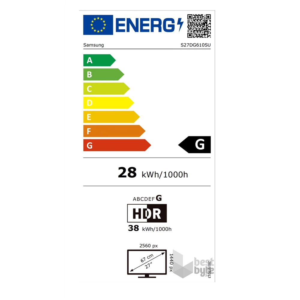 Samsung 27" LS27DG610SUXEN Odyssey G6 QHD OLED 240Hz HDMI/DP/USB gamer monitor
