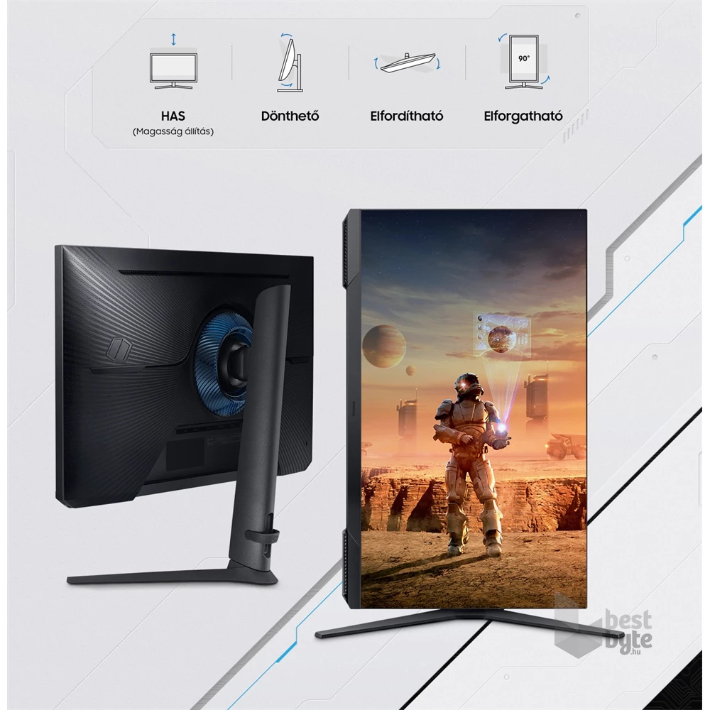 Samsung 27" S27AG300NUX FHD VA 144Hz DP/HDMI fekete gamer monitor