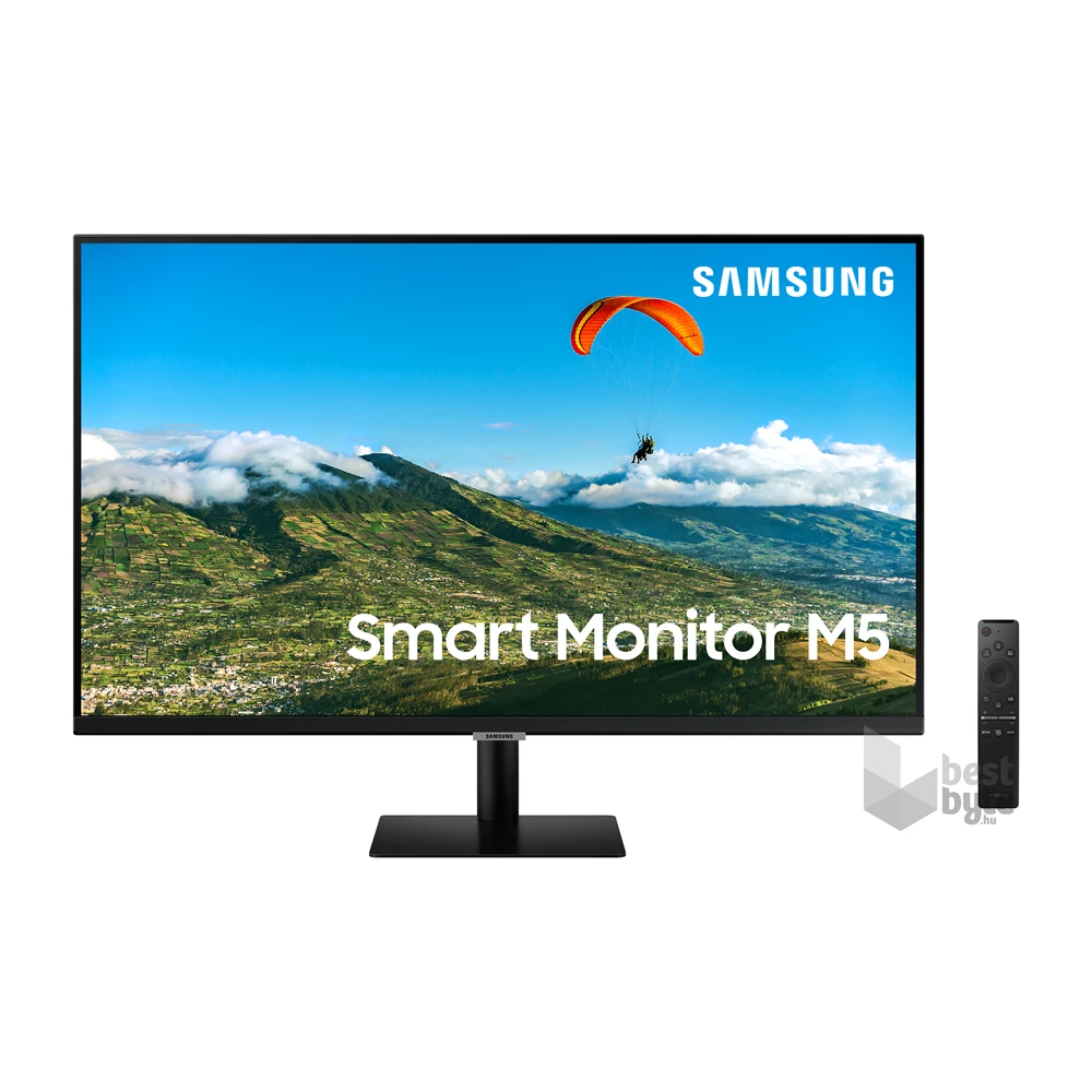 Samsung 27" S27AM500NR FHD VA LED HDMI/USB/Bluetooth/WiFi fekete smart monitor távirányítóval