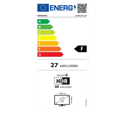 Samsung 28" LU28R550UQPXEN UHD HDMI/DP HDR10 monitor