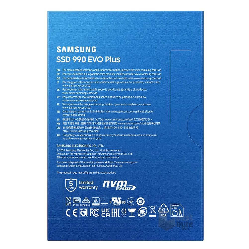 Samsung 2TB M.2 PCIe 5.0 990 EVO (MZ-V9S2T0BW) SSD