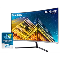 Samsung 31,5" U32R590CWR 4K UHD VA HDMI/DP kékes-sötétszürke ívelt LED monitor