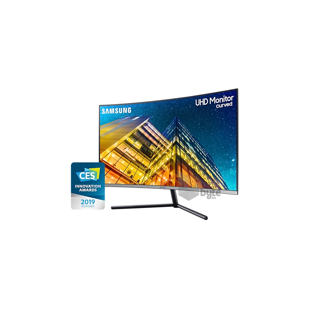 Samsung 31,5" U32R590CWR 4K UHD VA HDMI/DP kékes-sötétszürke ívelt LED monitor
