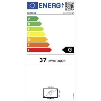 Samsung 31,5" U32J590UQR 4K UHD VA HDMI/DP sötétszürke LED monitor