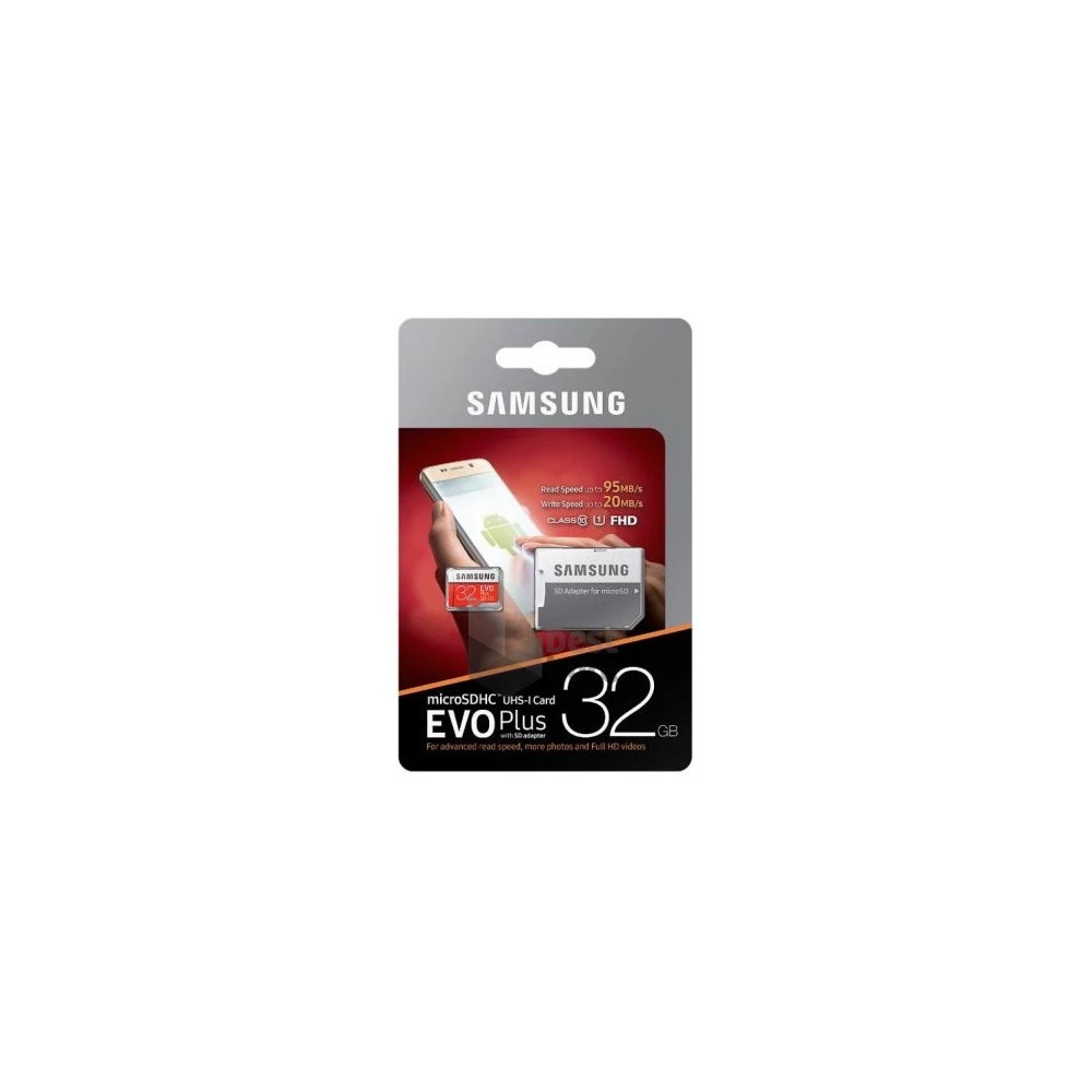 Samsung 32GB SD micro EVO Plus (SDXC Class10) (MB-MC32GA/EU) memóriakártya adapterrel