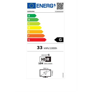 Samsung 32" LS32BG850NPXEN UHD 240Hz HDMI/DP ívelt kijelzős gamer monitor
