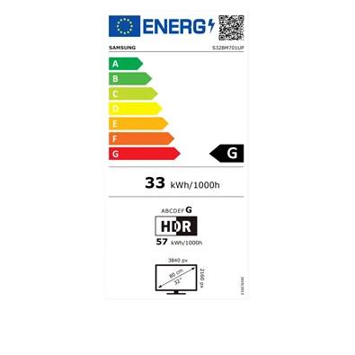 Samsung 32" LS32BM701UPXEN UHD HDMI HDR10 Smart monitor