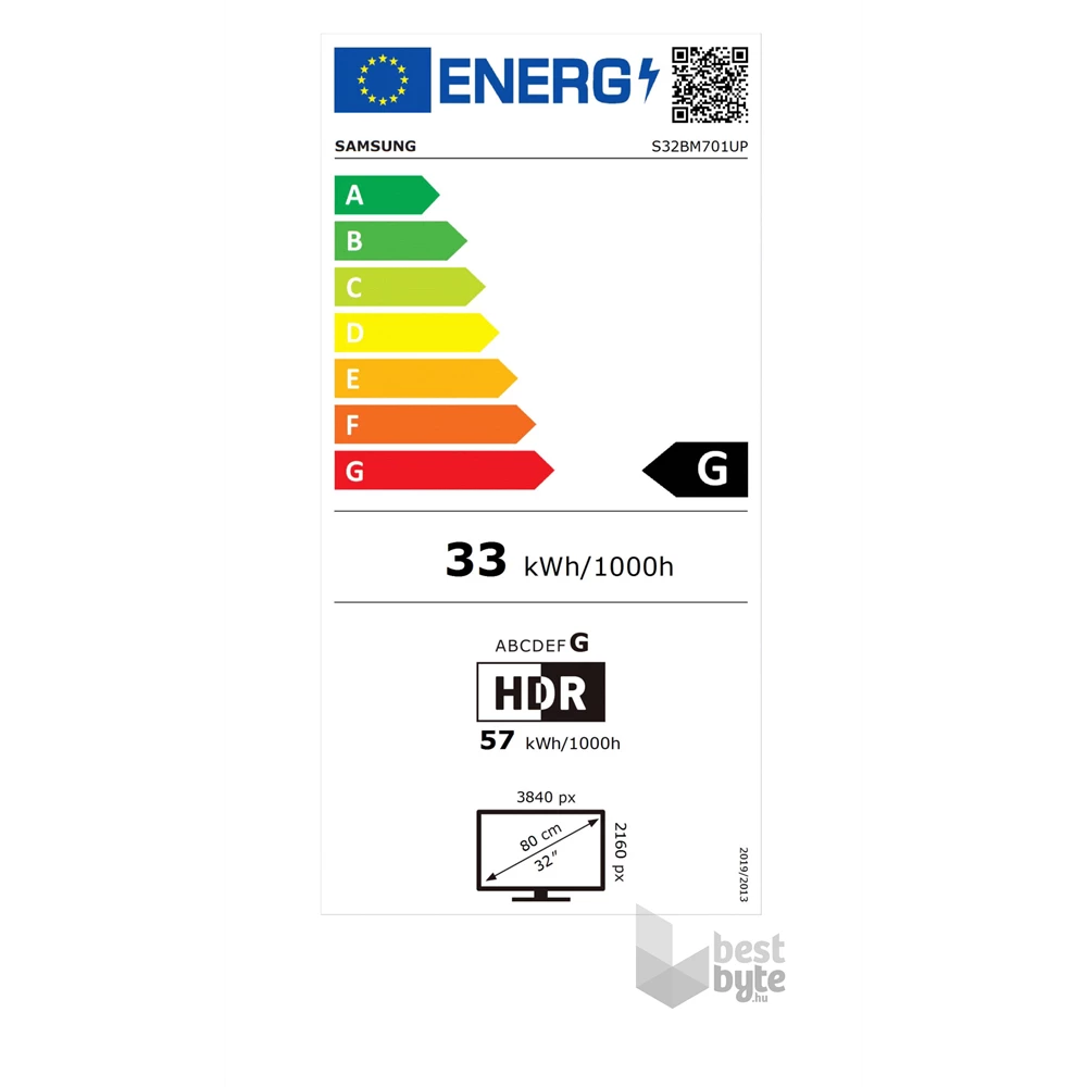 Samsung 32" LS32BM701UPXEN UHD HDMI HDR10 Smart monitor