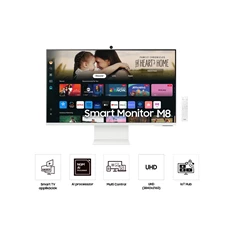 Samsung 32" LS32DM801UUXDU M8 4K UHD VA HDMI/USB/USB-C/Wi-Fi/Bluetooth smart monitor
