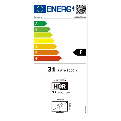 Samsung 32" LS32DM801UUXDU M8 4K UHD VA HDMI/USB/USB-C/Wi-Fi/Bluetooth smart monitor