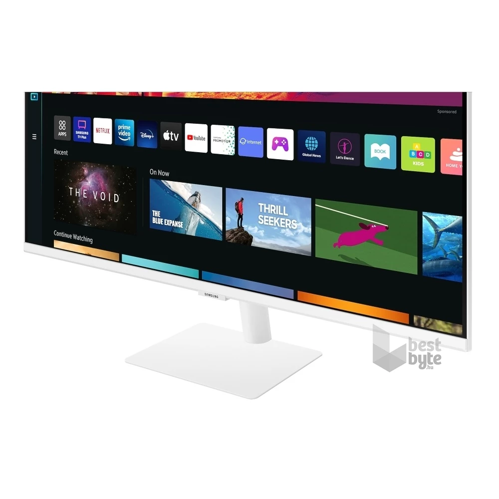 Samsung 32" M7 S32BM701UU 4K UHD VA HDMI/USB/Bluetooth/WiFi fehér smart monitor távirányítóval