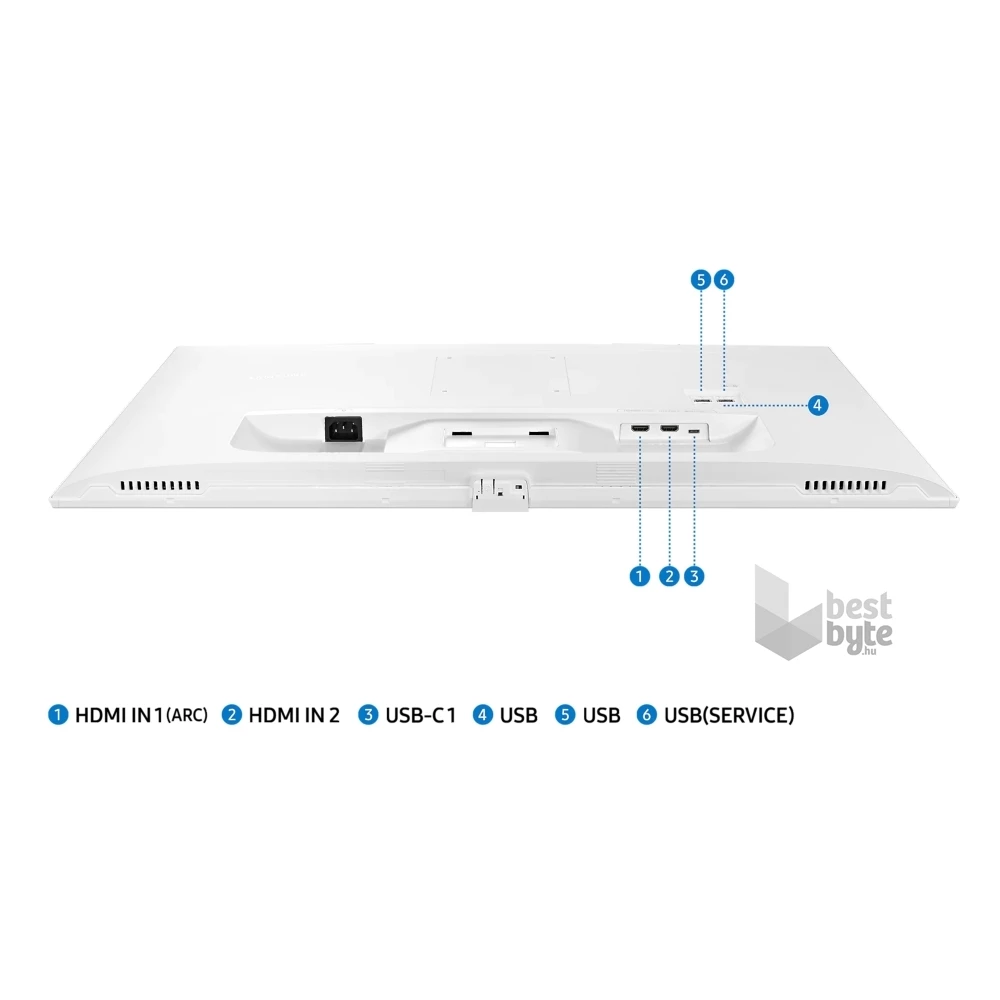Samsung 32" M7 S32BM701UU 4K UHD VA HDMI/USB/Bluetooth/WiFi fehér smart monitor távirányítóval