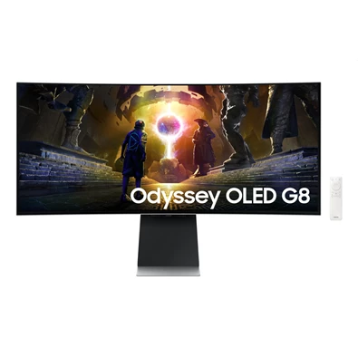 Samsung 34" LS34DG850SUXDU Odyssey G8 UWQHD QD-OLED 175Hz HDMI/DP/USB-C ívelt gamer monitor
