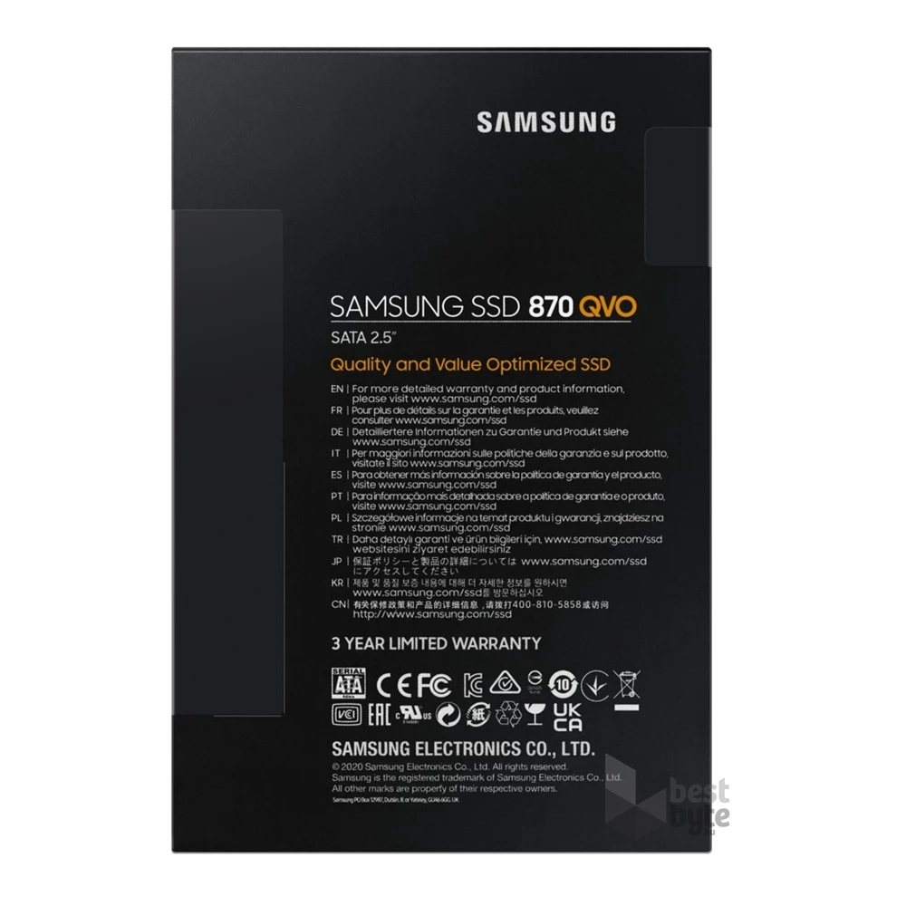 Samsung 4000GB SATA3 2,5" 870 QVO (MZ-77Q4T0BW) SSD
