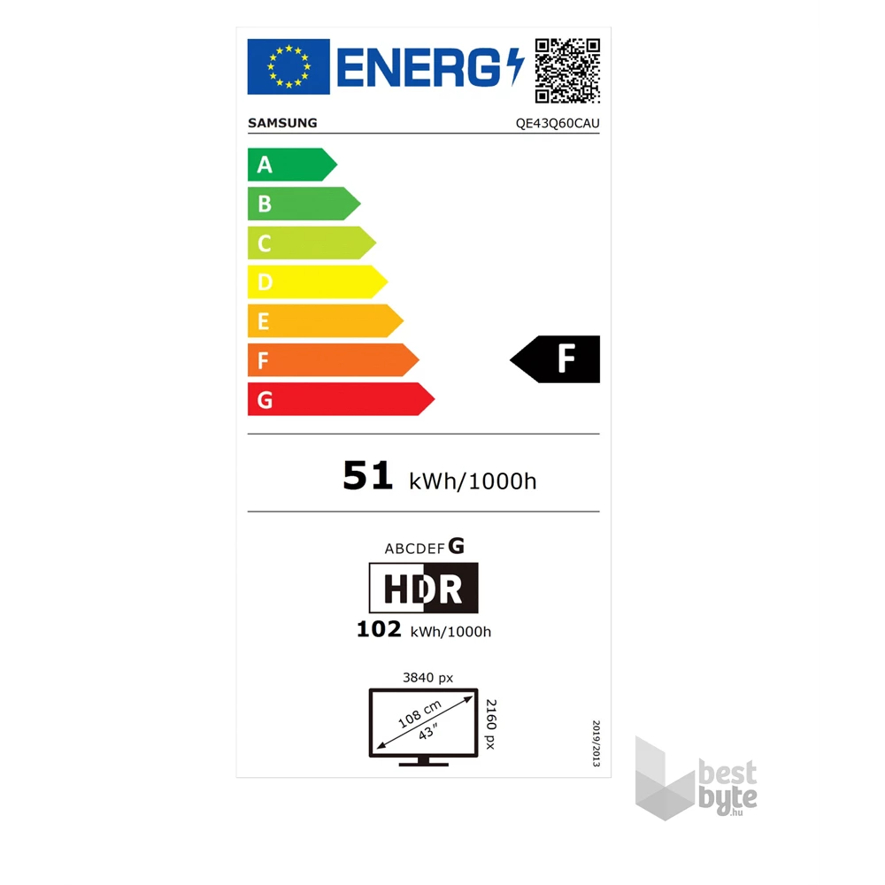 Samsung 43" QE43Q60CAUXXH 4K UHD Smart QLED TV (Újracsomagolt)