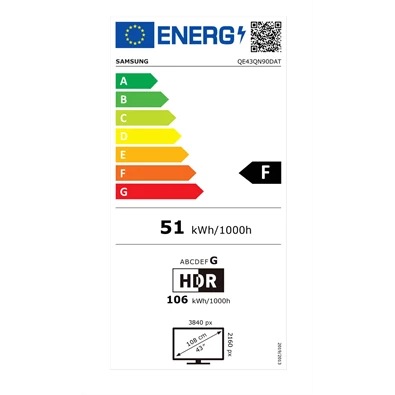 Samsung 43" QE43QN90DATXXH 4K UHD Smart Neo QLED Mini LED TV