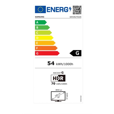Samsung 43" UE43AU7022KXXH 4K Ultra HD Smart TV