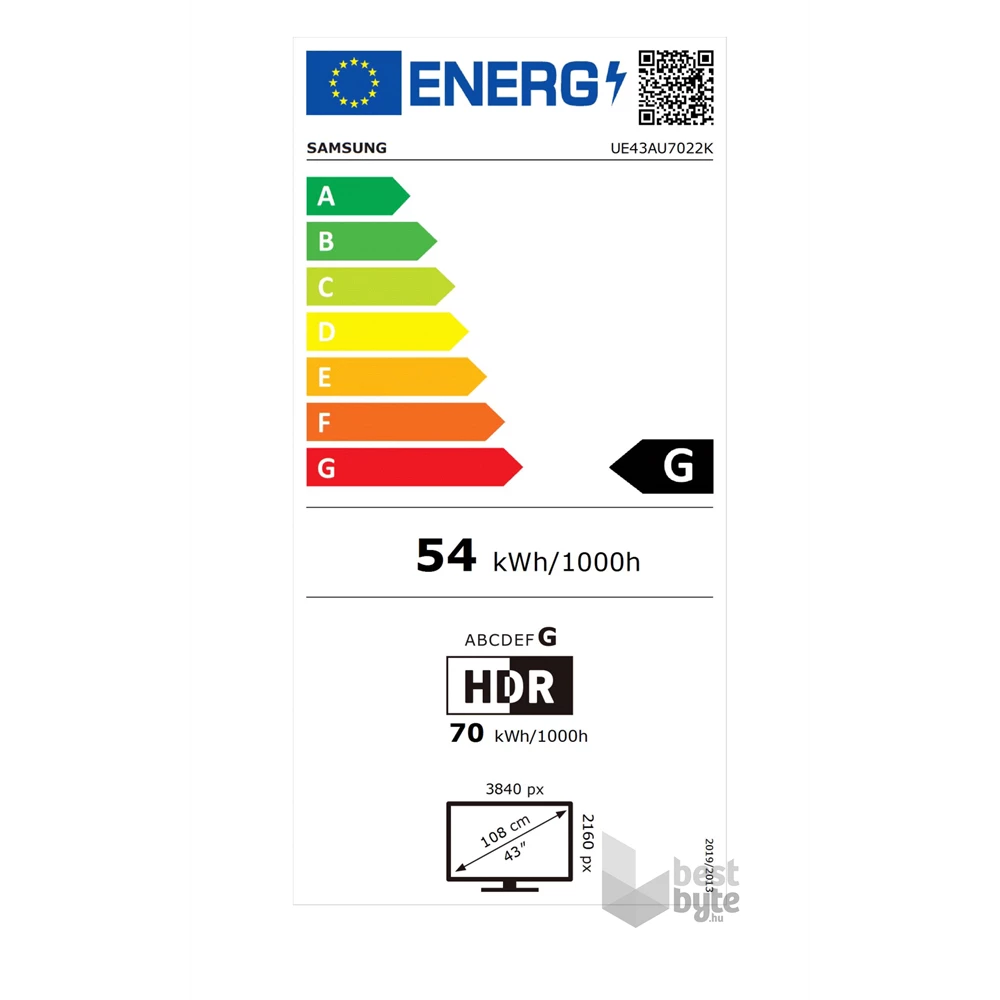 Samsung 43" UE43AU7022KXXH 4K Ultra HD Smart TV