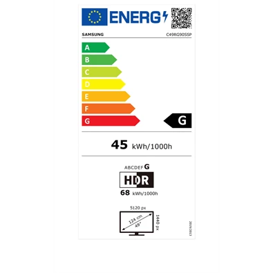 Samsung 49" LC49RG90SSPXEN DQHD HDMI/DP ívelt kijelzős gamer monitor