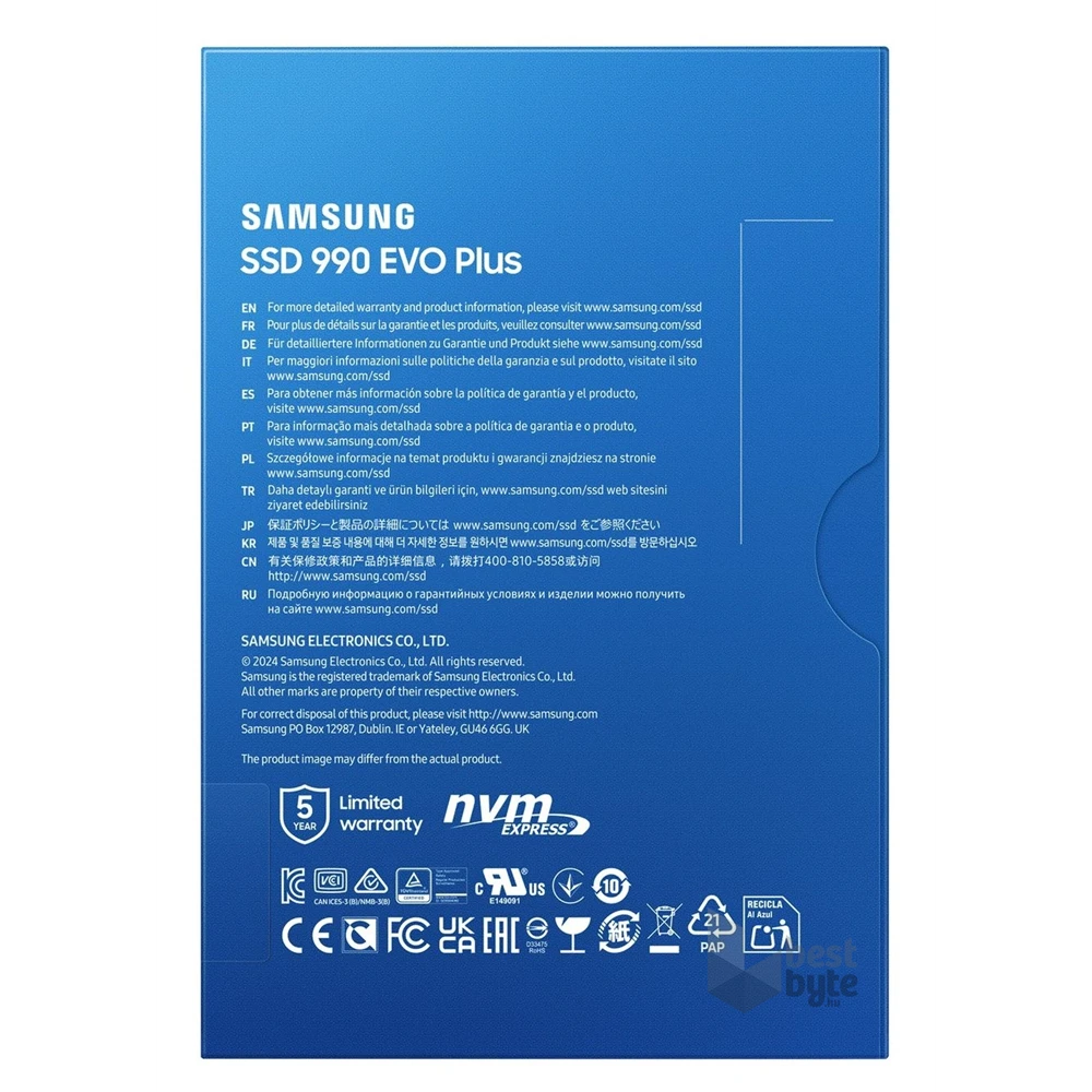 Samsung 4TB M.2 PCIe 4.0 990 EVO Plus (MZ-V9S4T0BW) SSD