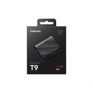 Samsung 4TB USB 3.2 Gen 2x2 T9 fekete külső SSD