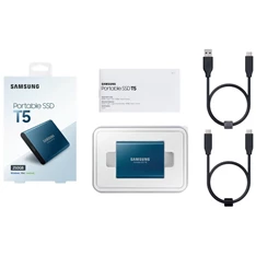 Samsung 500GB USB 3.1 (MU-PA500B/EU) kék T5 külső SSD