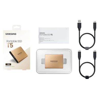 Samsung 500GB USB 3.1 (MU-PA500G/EU) rózsaarany T5 külső SSD