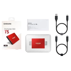 Samsung 500GB USB 3.1 (MU-PA500R/EU) piros T5 külső SSD