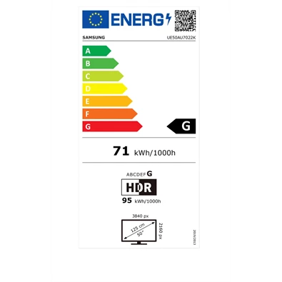 Samsung 50" UE50AU7022KXXH 4K Ultra HD Smart TV