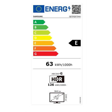 Samsung 55" QE55Q67DAUXXH 4K UHD Smart QLED TV