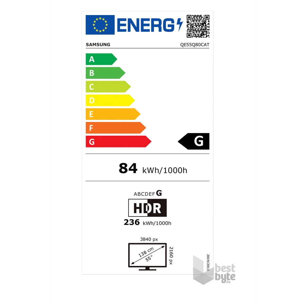 Samsung 55" QE55Q80CATXXH 4K UHD Smart QLED TV