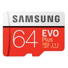 Samsung 64GB SD micro EVO Plus (SDXC Class10) (MB-MC64HA/EU) memória kártya adapterrel