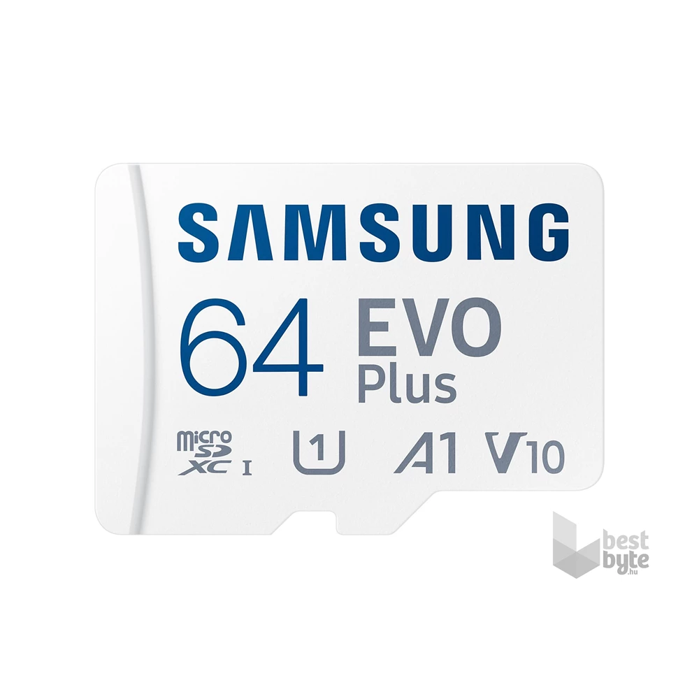 Samsung 64GB SD micro EVO Plus (SDXC Class10 UHS-I) (MB-MC64SA/EU) memóriakártya adapterrel