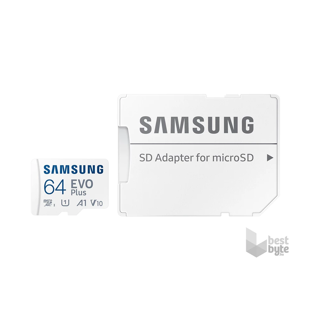 Samsung 64GB SD micro EVO Plus (SDXC Class10 UHS-I) (MB-MC64SA/EU) memóriakártya adapterrel
