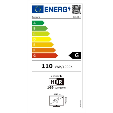 Samsung 65" BED-H Crystal 4K UHD Smart Business TV