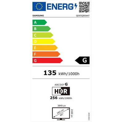 Samsung 65" QE65Q80AATXXH 4K UHD Smart QLED TV