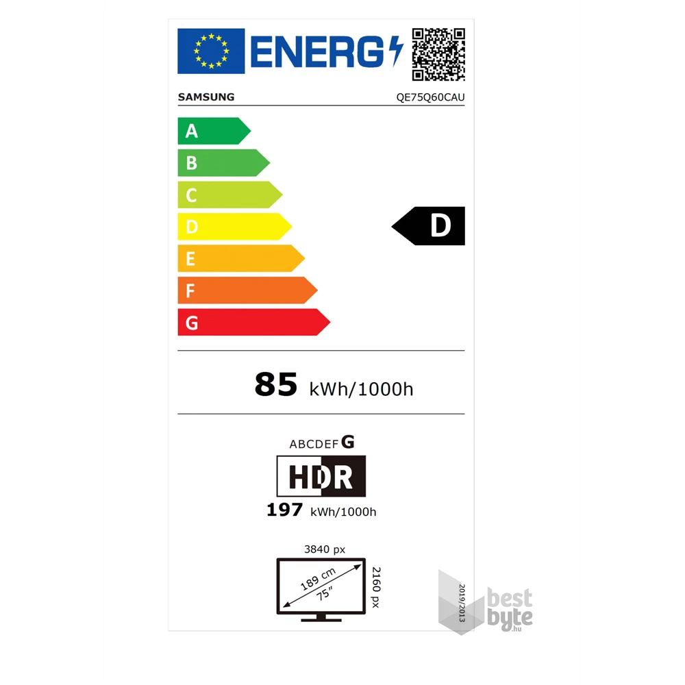 Samsung 75" QE75Q60CAUXXH 4K UHD Smart QLED TV