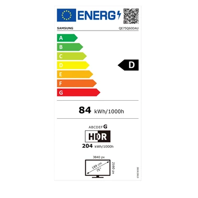 Samsung 75" QE75Q60DAUXXH 4K UHD Smart QLED TV (Használt - B)