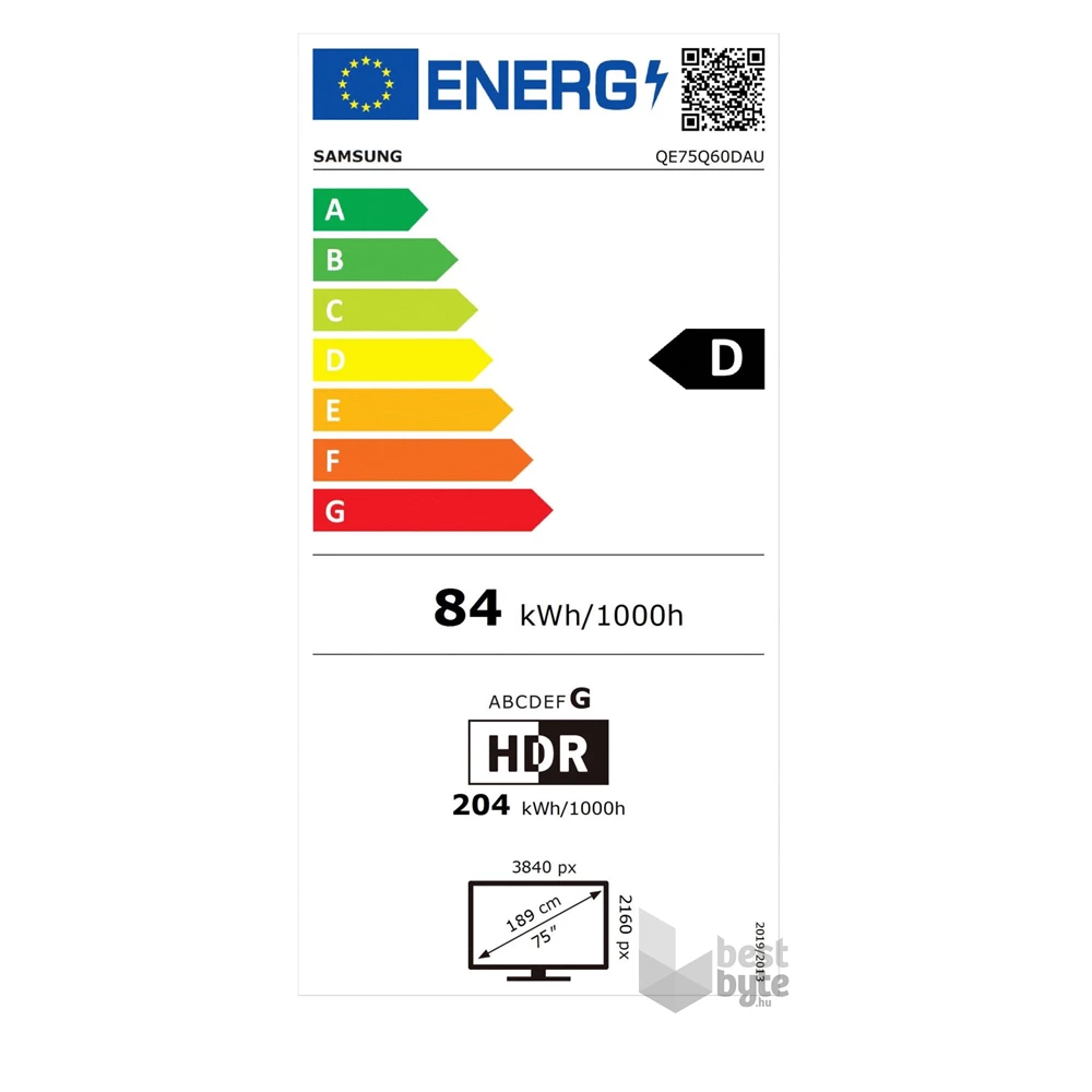 Samsung 75" QE75Q60DAUXXH 4K UHD Smart QLED TV (Újracsomagolt)