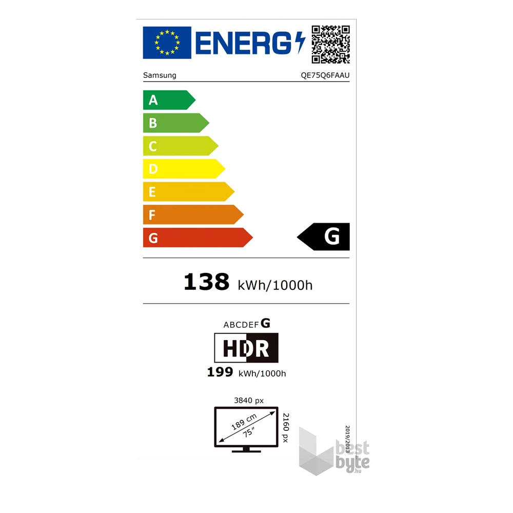 Samsung 75" QE75Q6FAAUXXH 4K UHD Smart QLED TV